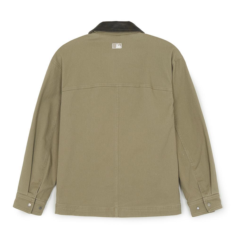 MLB เสื้อจัมเปอร์  ยูนิเซ็กซ์ Basic Washing Mid Work Jacket(Single) รุ่น 3AJPB0661 50BGD สีเบจ ราคา ถูกที่สุด ดีลบีเคเค แกลเลอรีภาพที่ 2