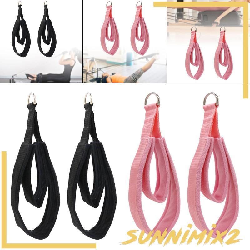 [Sunnimix2] Pilates Reamer Double Strap Webbing Fitness Pilates Stick Loop Straps Gym for Home Pilat
