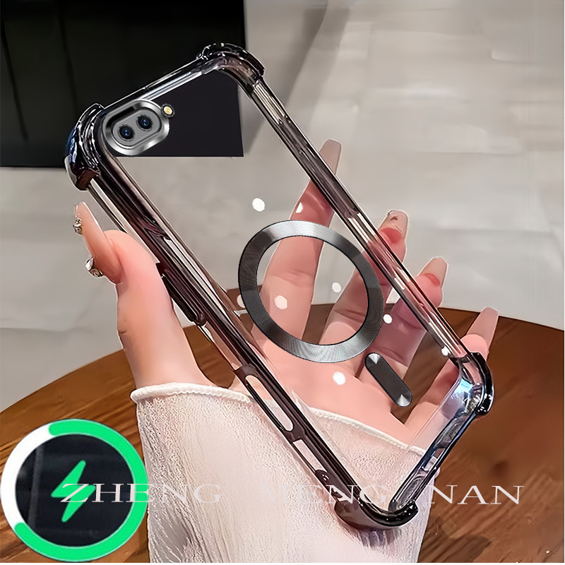 เหมาะสําหรับ OPPO A3S A5 A12E A1K เคสโทรศัพท์รูปแบบซีดีแหวนดูดแม่เหล็ก TPU anti drop soft shell สายค