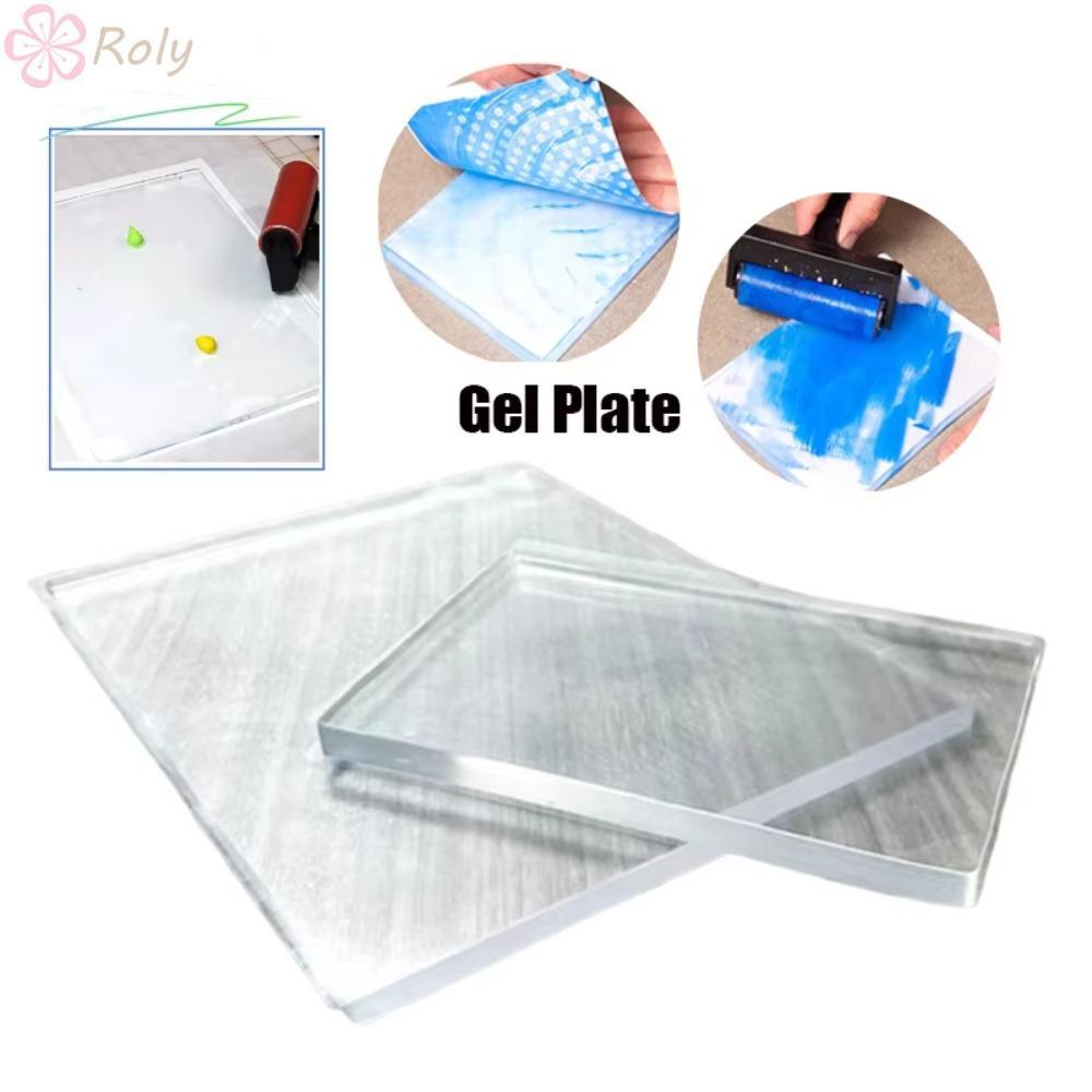ROLY แผ่นเจล,เจลกด Monoprinting Reusable เจลพิมพ์แผ่น,ซิลิโคนเจลศิลปะแผ่น Scrapbooking Arts