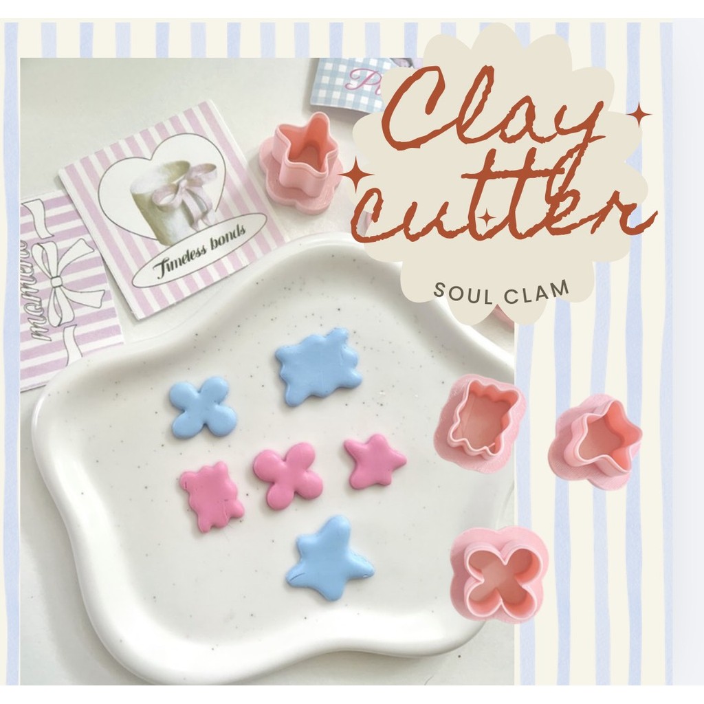 Clay Cutter ตัวตัดดินโพลิเมอร์ petal flower พิมพ์กดดินทำต่างหู ซากุระ ดอกไม้ ตัดขาดง่าย polymer clay ct4