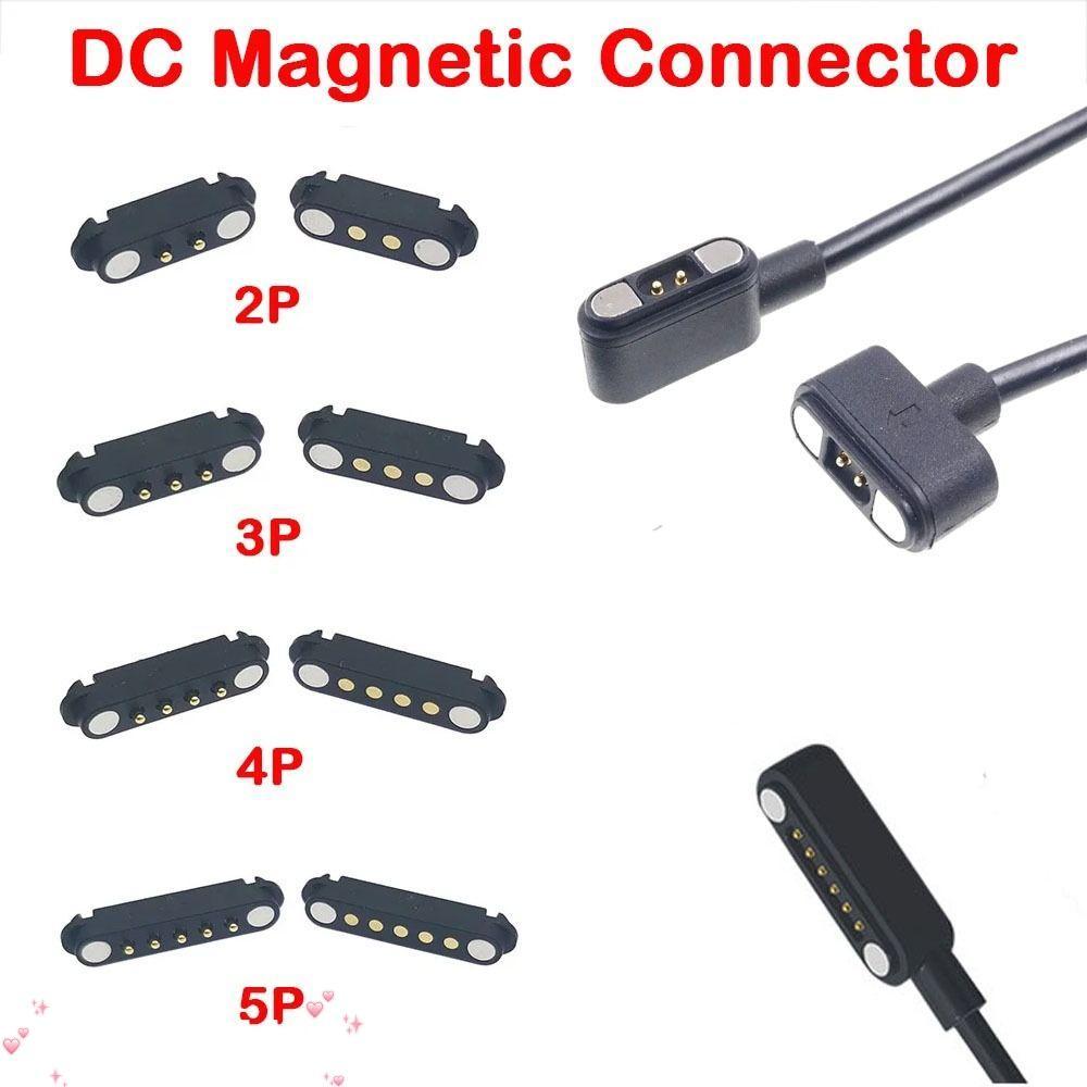 AULORAMT Pogopin Magnetic Connector, 2Pin 3Pin 4Pin 5Pin High Current DC Magnetic Pogo Pin Connector