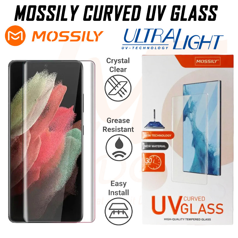 MOSSILY UV Curved Honor 400 Pro/90/70/50/200/X9a/X9b/X9c/Magic 7/6/5/4 ฟิล์มกระจกนิรภัย