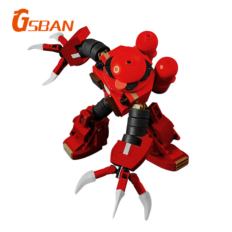 Gundam mech รุ่น MSM-07S ZGok หุ่นยนต์ อาคารบล็อกของขวัญของเล่นสร้างสรรค์สําหรับเด็ก DIY ประกอบของเล
