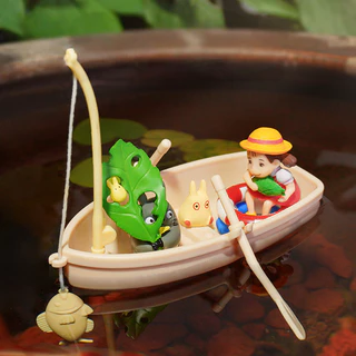 มินิจําลองเรือขนาดเล็กเรือประมงรุ่นตกแต่งตู้ปลา ทําเอง เรือประมงภูมิทัศน์ขนาดเล็กจําลองของเล่นสําหรับเด็ก ไทย