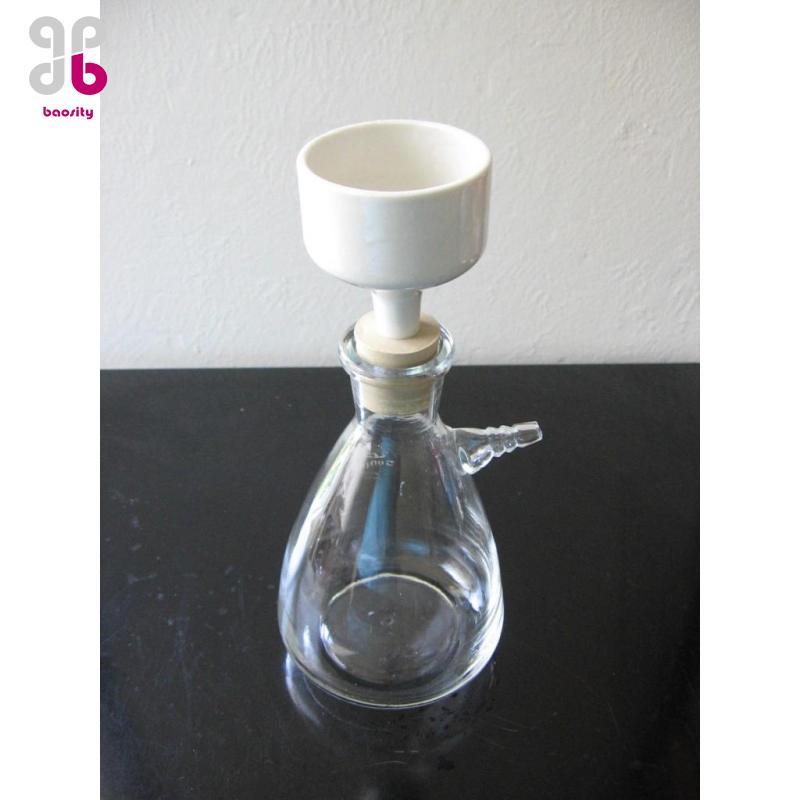 [Baosity] 40 มม. Porcelain Buchner Funnel Lab ชุดกรองกรองช่องทางมีรูพรุนความสูง: 65 มม./2.56