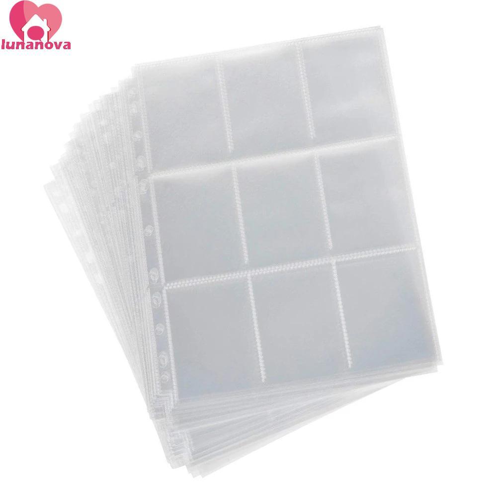 LUNANOVA Card Sleeves Transparent 90 Pockets Heavy-duty Album face Card Stock Card Holder Gaming Car