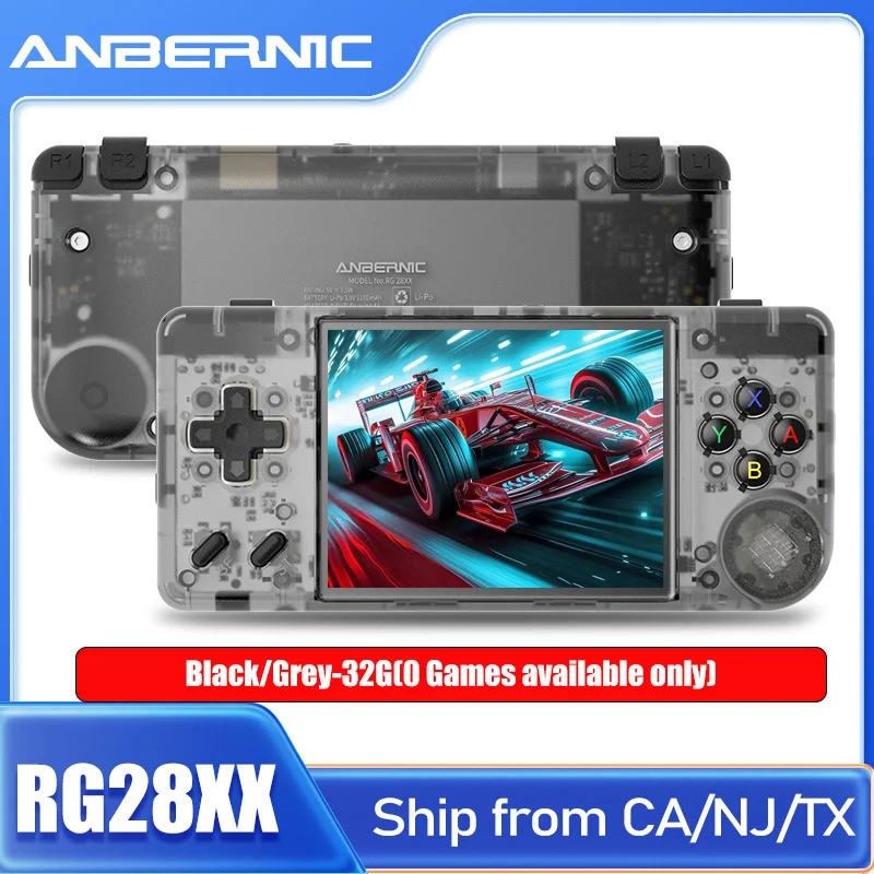 ANBERNIC RG28XX คอนโซลเกมมือถือ 2.83 หน้าจอ IPS เอาต์พุตวิดีโอเครื่องเล่นวิดีโอแบบพกพา Ebook Reader 