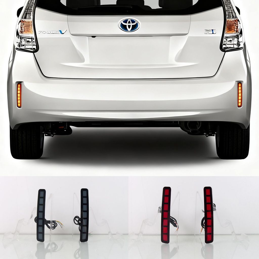 สําหรับ Toyota Prius 2012-2017 LED กันชนด้านหลัง