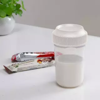 (time) 400 ML Fitness Shaker Cup สําหรับผู้ชายและผู้หญิงกีฬาโปรตีนผง Milkshake ถ้วยผสมสุขภาพและความงาม Home Goods (TH)