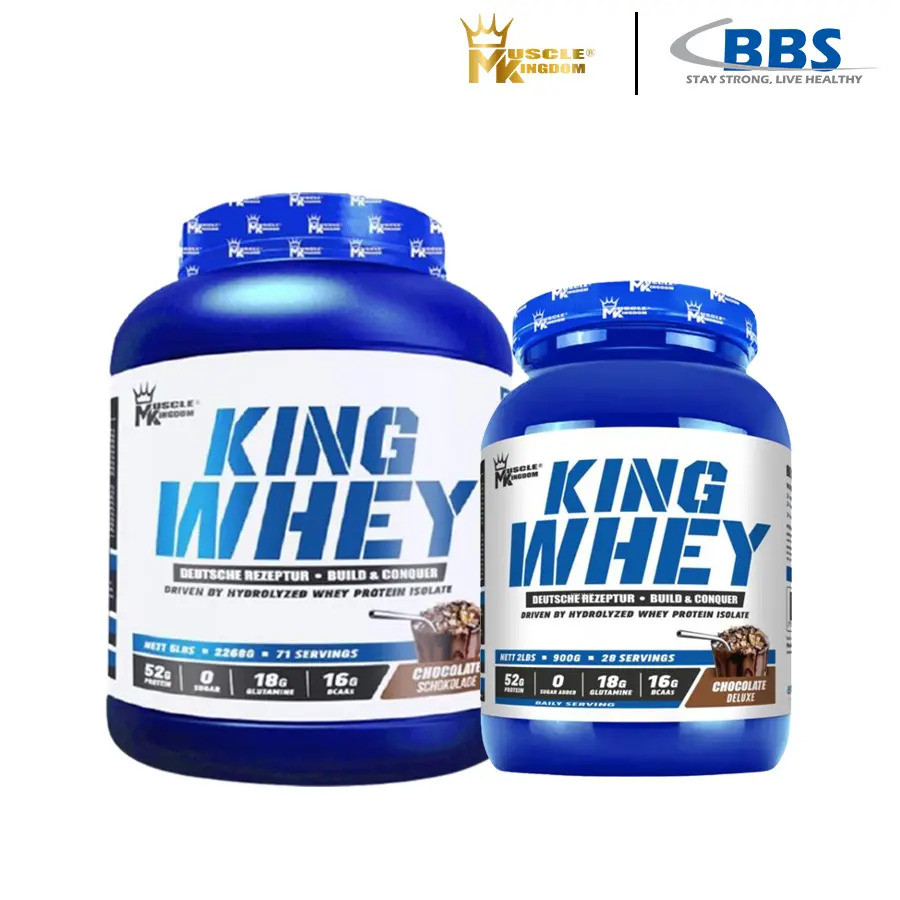 MK King Whey (1.8kg/0.9kg) - Whey Isolate, 100% Pure Whey, Halal Whey Protein, PWP