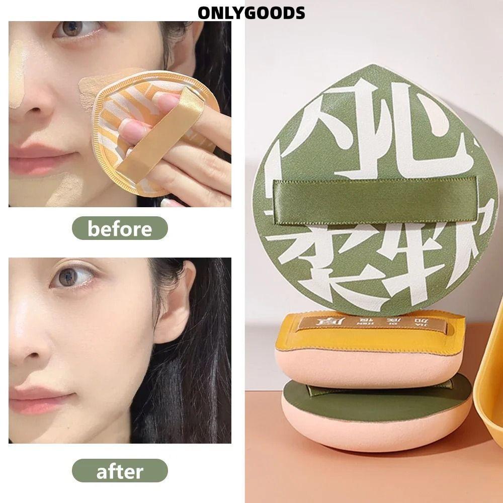 เฉพาะGOODS พัฟฟองน้ําแต่งหน้าเกาหลี, พัฟคุชชั่นแต่งหน้าแบบใช้ซ้ําได้สามเหลี่ยม, แฟชั่นฟองน้ําปั่นแห้งเร็วนุ่มสําหรับครีมเหลวและผง