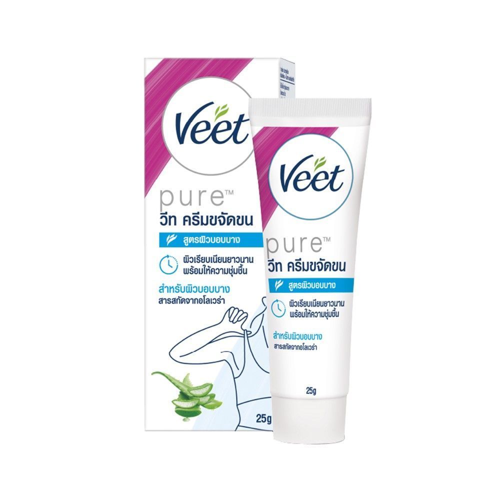[สินค้าส่งด่วน] วีทครีมขจัดขนอโลเวล่าแอนด์วิตามินอี 25ก. VEET HAIR REMOVAL ALOE VERA CREAM 25G