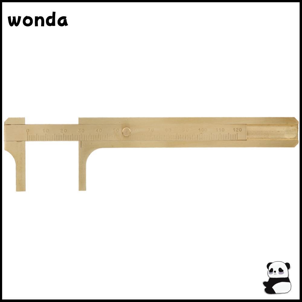 WONDA Pocket Vernier Caliper, เกจวัดเลื่อนทองเหลืองทอง Vernier Caliper พร้อมสเกลทองเหลือง Mini Verni