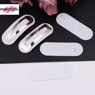 PINKCOOL 100PCS รูปไข่ไม่ทอ Tear Drop snap คลิป spacers สี่เหลี่ยมผืนผ้า Felt pads แพทช์ appliques สําหรับสี่เหลี่ยมผืนผ้า hairpins อุปกรณ์เสริมร้อน