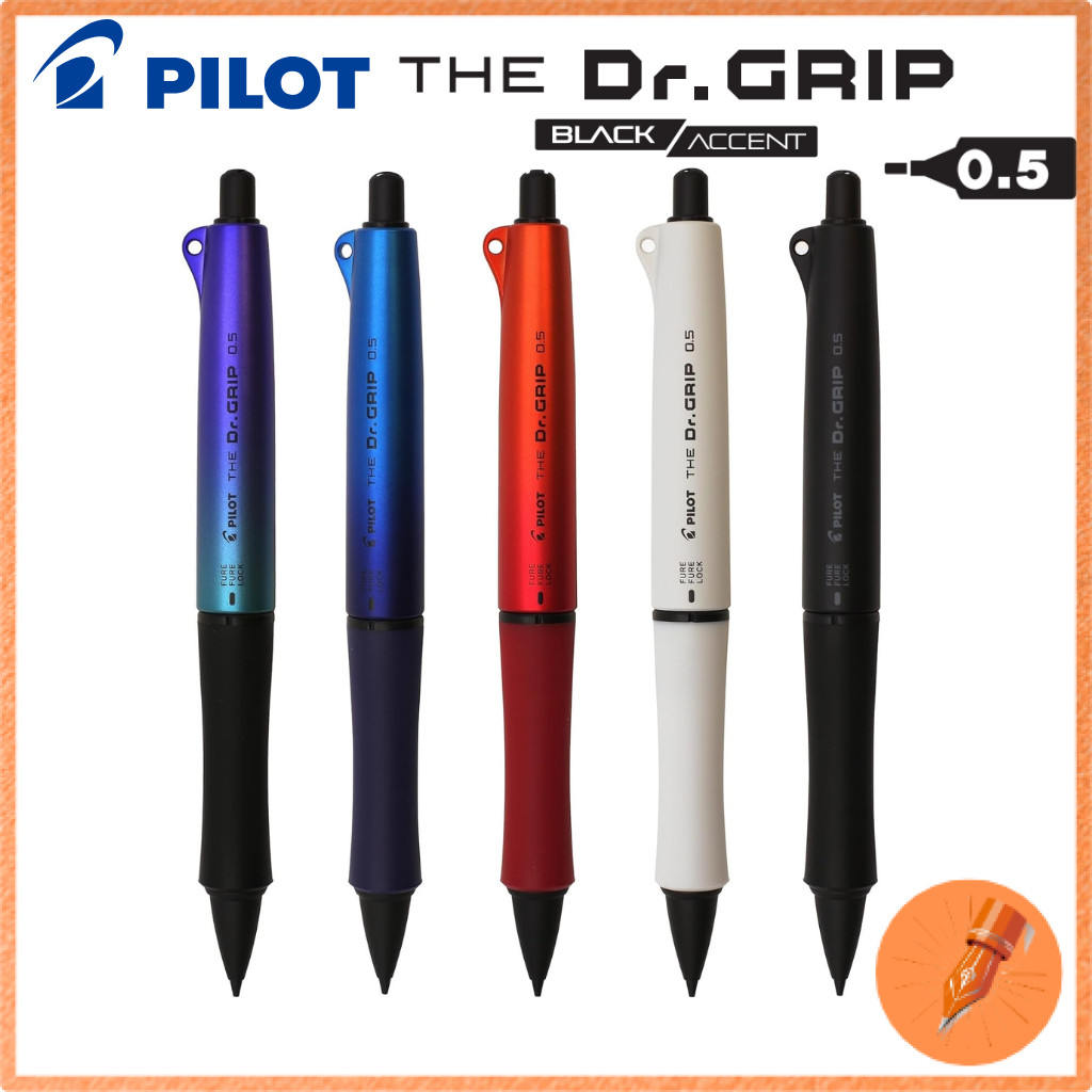 PILOT Dr. Grip Black Accent 0.5mm Mechanical Pencil