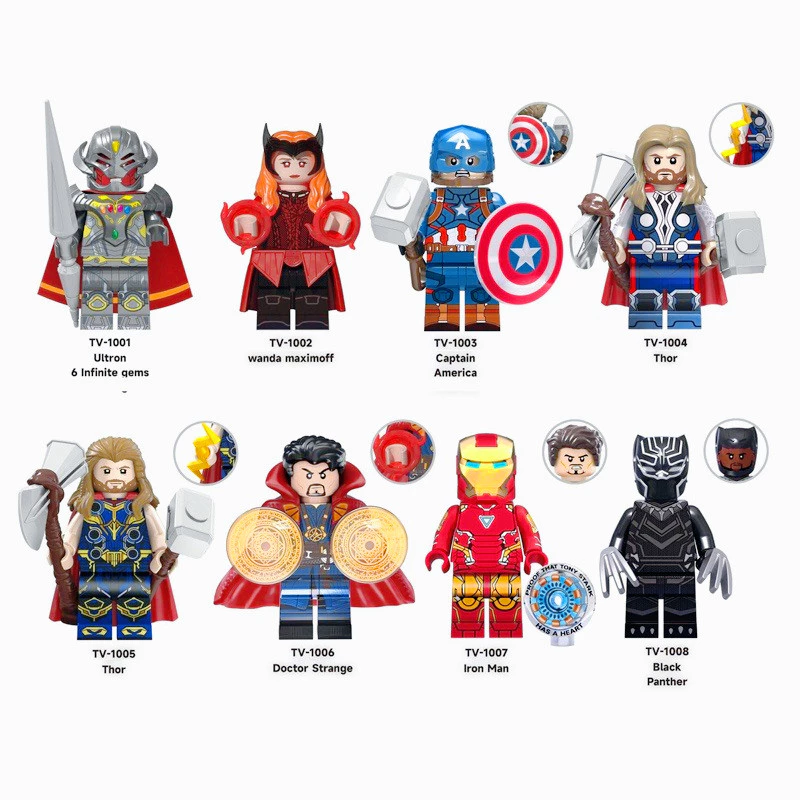 ฟิกเกอร์ซูเปอร์ฮีโร่ Iron Heart Ultron Wanda ของเล่นบล็อกตัวต่อ