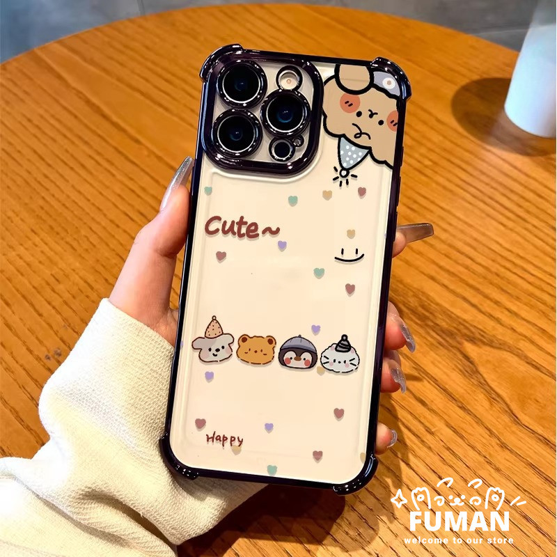 ตุ๊กตาสัตว์หมีน่ารักชุบเคสโทรศัพท์สําหรับVivo Y11 Y7S Y3 Y3S Y05 Y04 Y04S Y03 Y02S Y02 Y02A Y02T T5X
