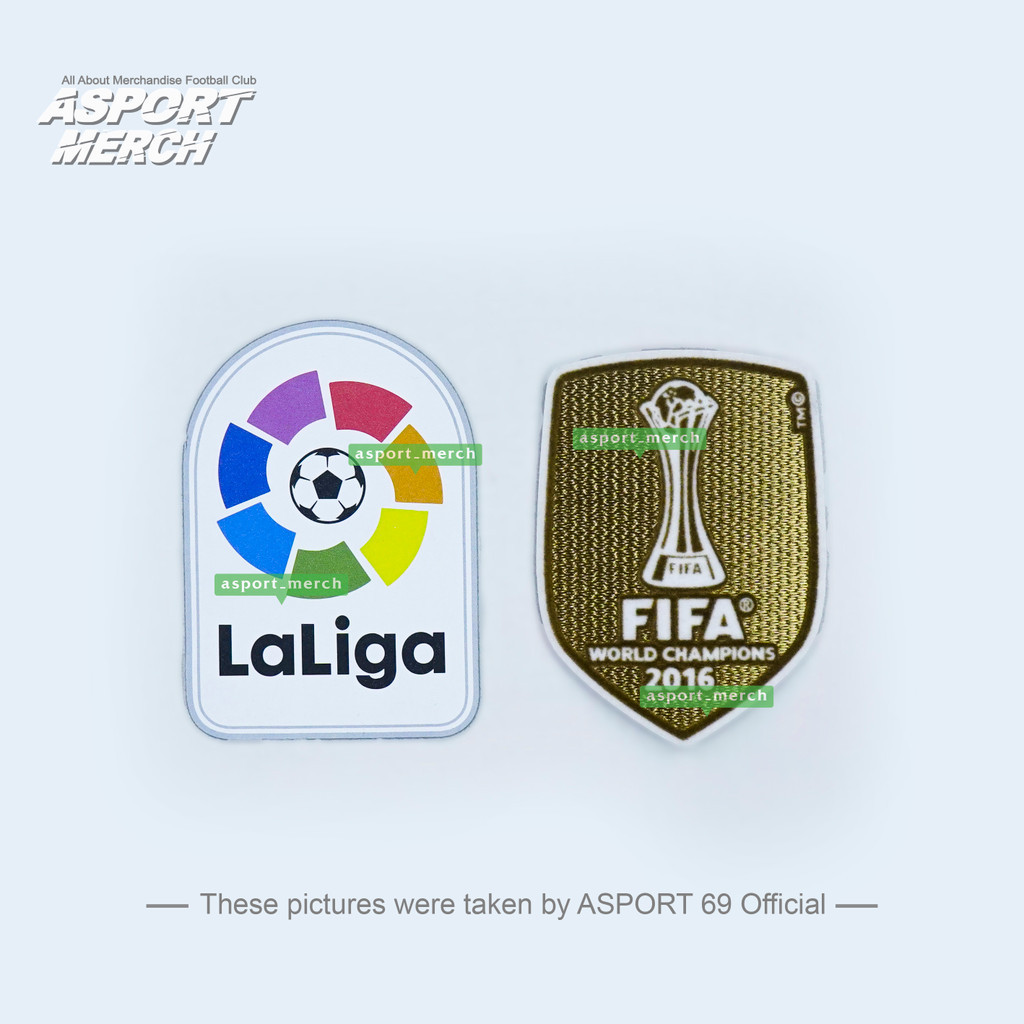 ASPORT PATCH laliga MADRID 2016 2017 ชุดผู้เล่นขนาด PATCH BADGE MADRID laliga 16 17