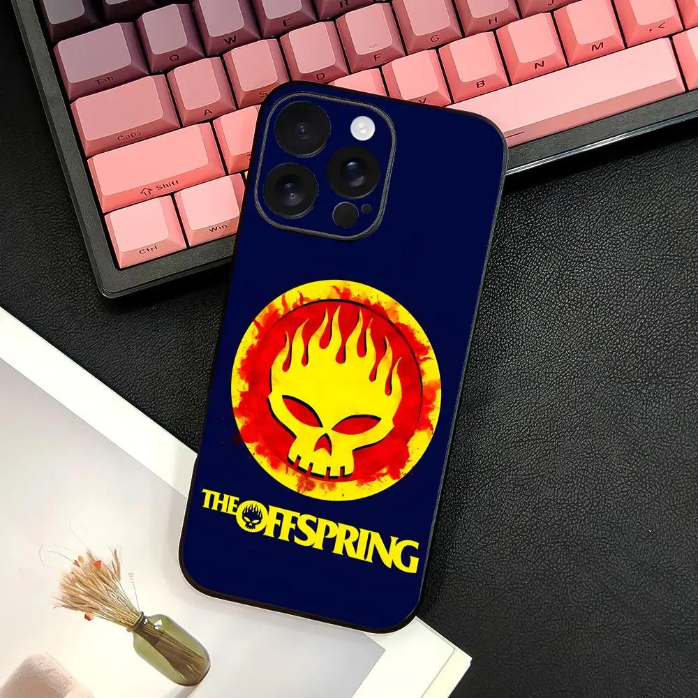 TP-2 Band O-Offspringเคสโทรศัพท์สําหรับIPhone 17 16 15 14 13 12 11 Pro Max Plus MiniสีดําFrosted Sof
