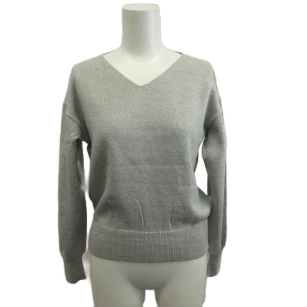 UNITED ARROWS green label relaxing Sweater Knit gray silk Light Direct from Japan Secondhand