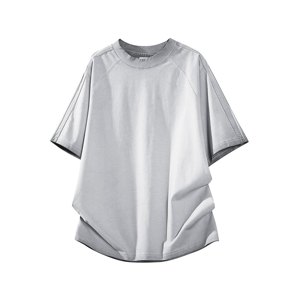 Tie-Dye Gradient เสื้อยืดผู้ชายแขนสั้นอินเทรนด์แขวน Dye Raglan แขนเสื้อผู้ชายรอบคอ H