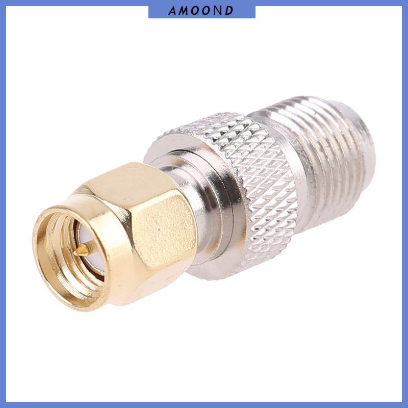 AMOOND SMA Female To Type F Female Plug Straight RF Coaxial Adapter Connector Converter