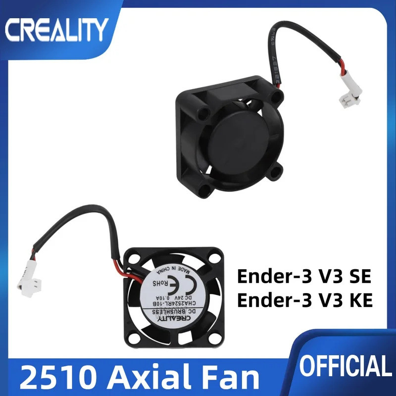 Creality Original Ender-3 V3 SE พัดลม 24v ชุด, 2510 Axial พัดลมสําหรับ 3D เครื่องพิมพ์ Ender-3 V3 SE