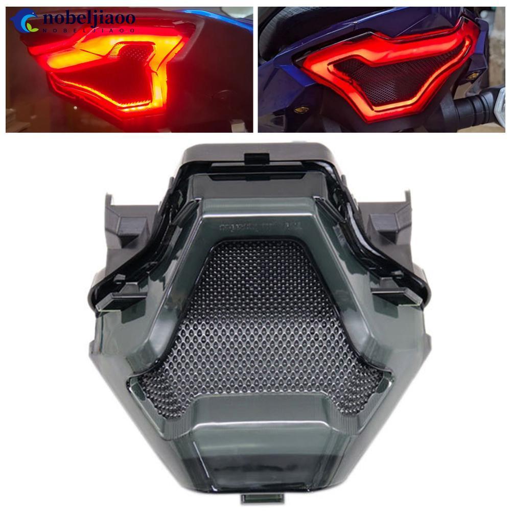 NOBELJIAOO รถจักรยานยนต์ไฟท้าย LED ด้านหลังเบรคโคมไฟแบบบูรณาการไฟเลี้ยวสําหรับ Yamaha MT-07/25 R3 R2