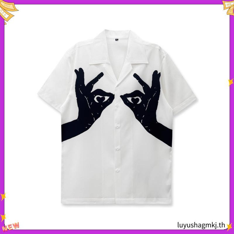 Dark Icon Vintage Shirts Men Street Fashion Shirts for Men Male Top