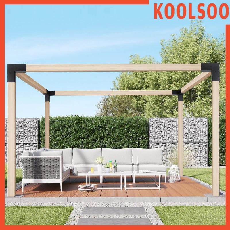 [Koolsoo] ขายึด Pergola 4x DIY ขาตั้งไม้ยกระดับ Weatherproof Outdoor Pergola ฮาร์ดแวร์พร้อมสกรู 4x4 