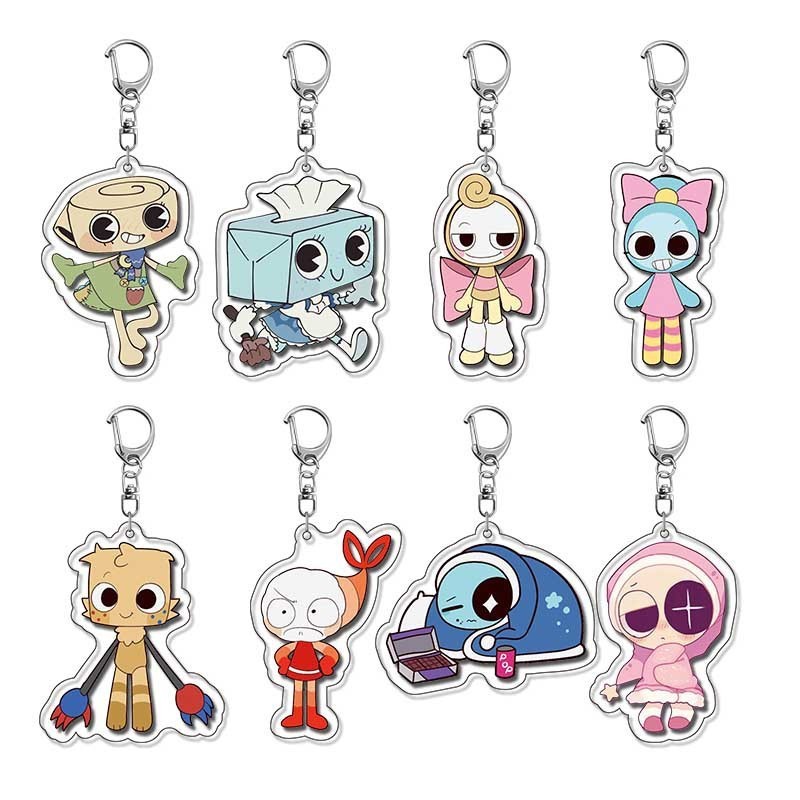 Dandys World Anime KeyChain Dannet Danny Men Key Chain สําหรับผู้หญิงการ์ตูนเกม Creative Figure อะคร