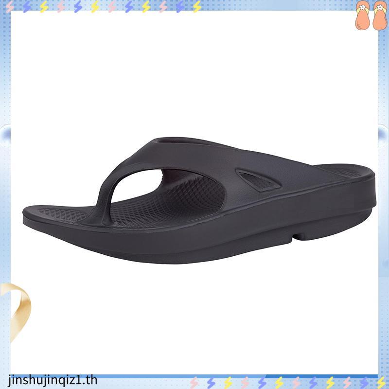 รองเท้า Oofos แท้ รองเท้าแตะเพื่อสุขภาพ รองเท้าแตะผู้ชาย Oofos รองเท้า Black (ดำ) หายปวดเท้าทันที - 