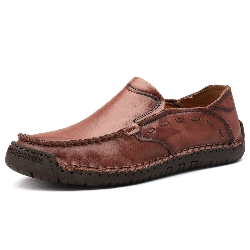 Slip On Men Genuine Leather Shoes Casual Men Fashion Shoes Luxury Men Loafers