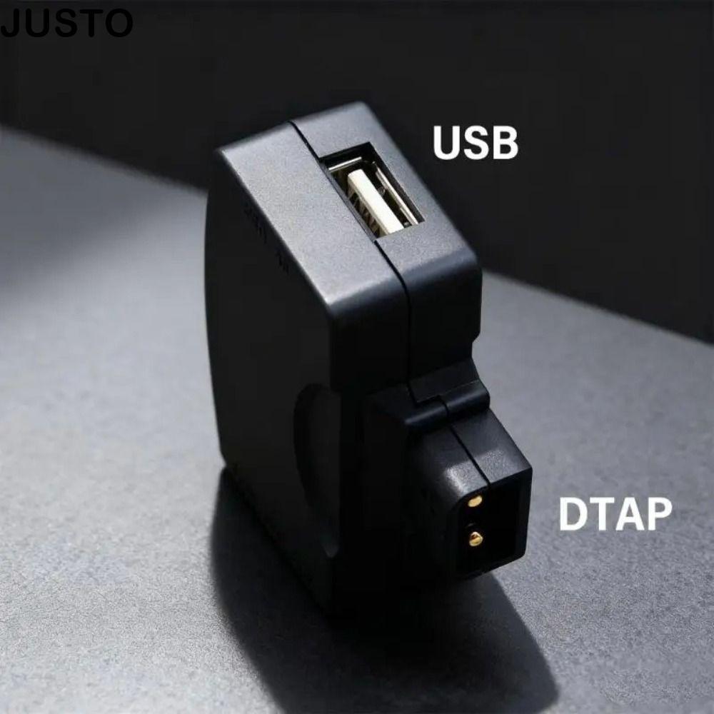 JUSTO Power Adapter, 11V-17V ชายหญิง D Tap to USB Adapter, แบบพกพา V-Mount แบตเตอรี่ Universal 5V/1.