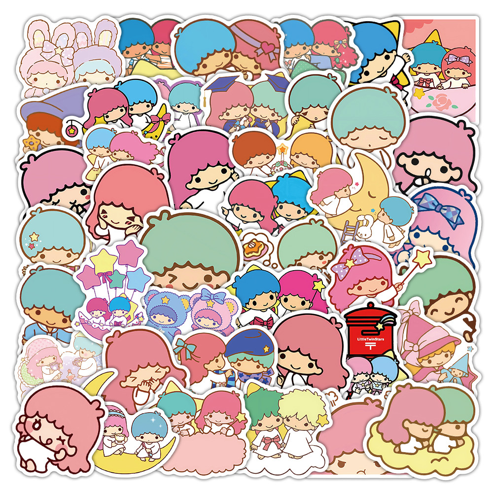 52 ชิ้น Gemini Twin ตัวละครน่ารักสติกเกอร์ตกแต่ง DIY Art Decals