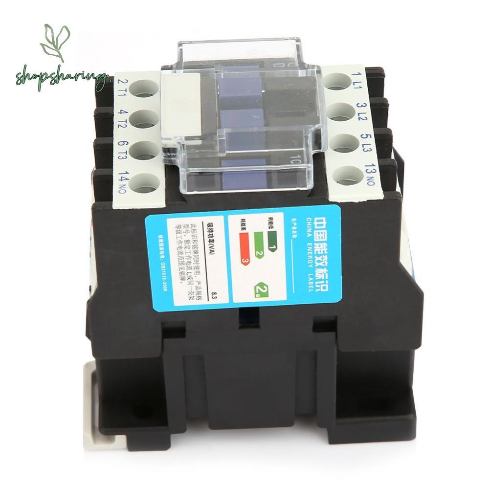 SHOPSHARING AC Contactor, CJX2-1210 12A Contactor, Rail Mount 24V/36V/48V/110V/220V/380V AC CJX2-121