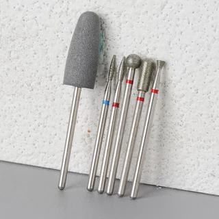 6PCS Diamond Steel Nail Drill Bit Set Electric Manicure Pedicure Machines Nail File Gel Remover Tool