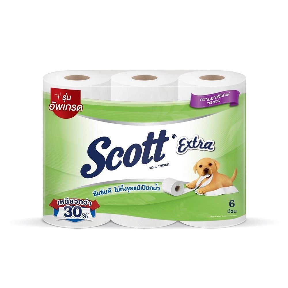 [สินค้าส่งด่วน] สก็อตต์กระดาษทิชชู่ยาวพิเศษม้วน X6 SCOTT EXTRA BIG ROLL 6R