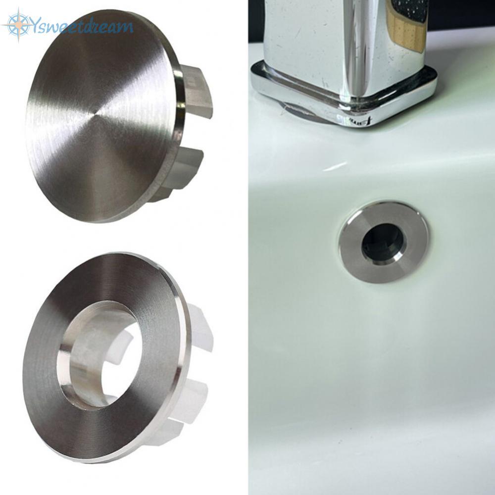 【SWTDRM】Stainless Steel Sink Overflow Cover Round Replacement Sink Hole Wash Basin Cover
