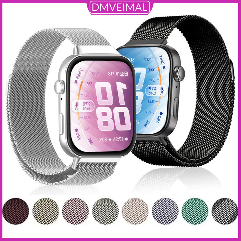 สาย Milanese Loop for Huawei Watch Fit 5 4 3 / 5 Pro โลหะสแตนเลสสตีลอุปกรณ์เสริมสำหรับ for Smartwatch Huawei Fit 3 4