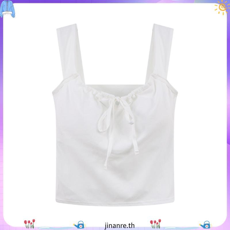 LA.GRACE OFFICIAL เสื้อกล้ามเกาหลี/เสื้อครอปแขนกุดผู้หญิง/Basic Casual Csole/Fitted Top/ชุดสไตล์เกาห
