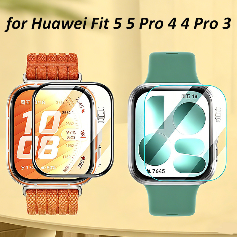 กระจกนิรภัย/ฟิล์มTPUสําหรับHuawei Fit 5 5 Pro 4 4 Pro Anti Goresป้องกันหน้าจอ AccesoriesสําหรับSmartwatch Huawei Fit 3