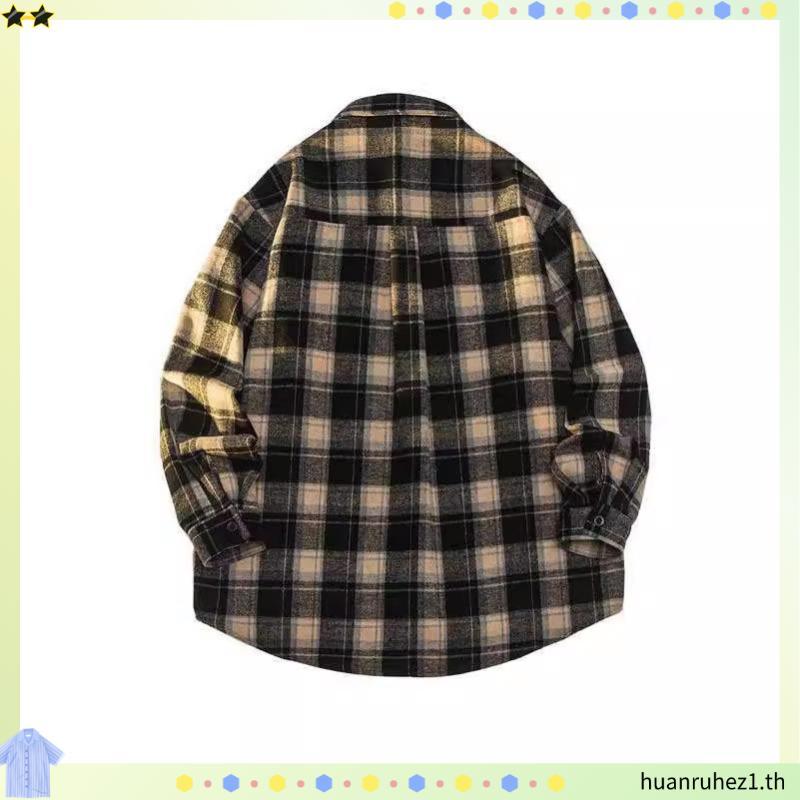 Bemingtop1058(Freesize)-BMG Flannel Shirt – เสื้อเชิ้ตลายตารางที่ใส่แล้วดูเท่แบบ effortless
