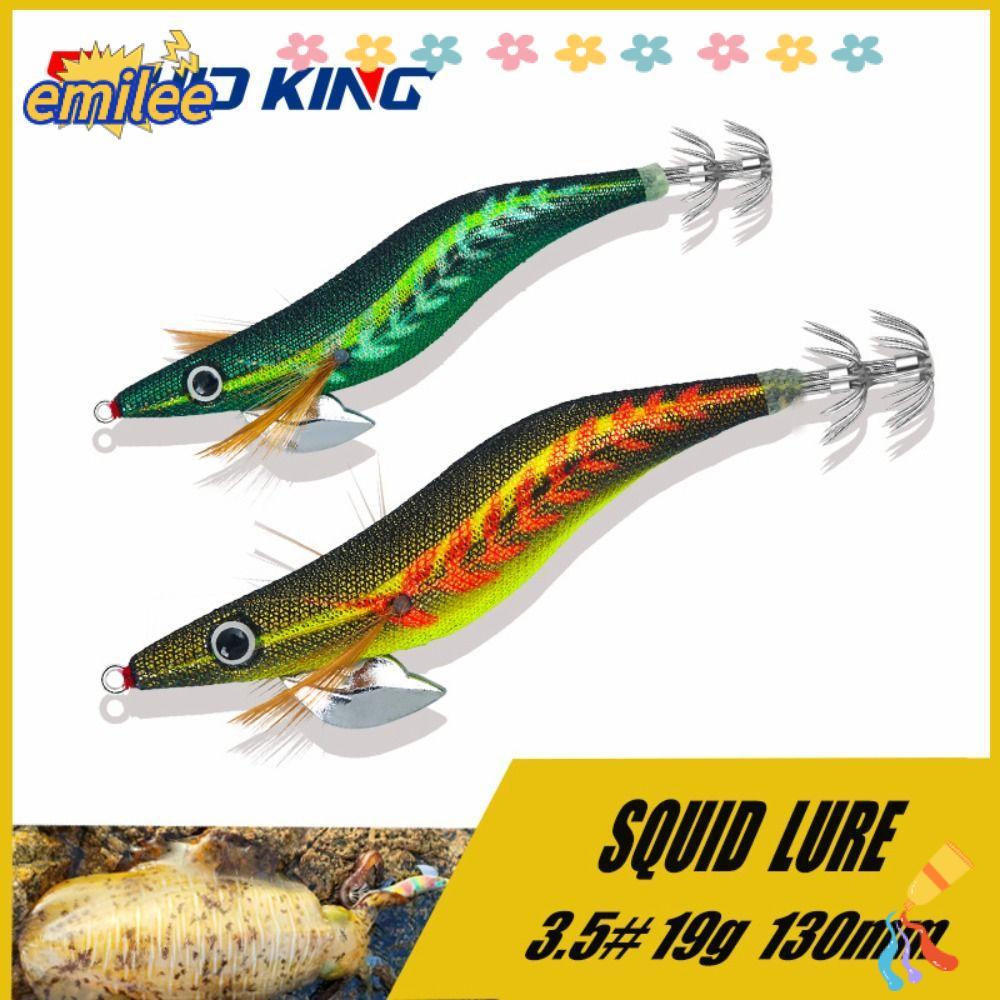 EMILEE กุ้งไม้เหยื่อ, Lead sinker 3.0# Hook Squid hook, 2023 Explosive hook Jigs 10g/15g/19g Octopus