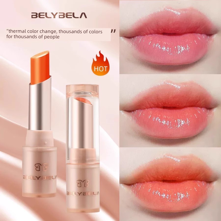 ลิปสีนู้ด lipstick Bella Moisturizing Nude Temperament ลิปสติกสีส้มหญิง
