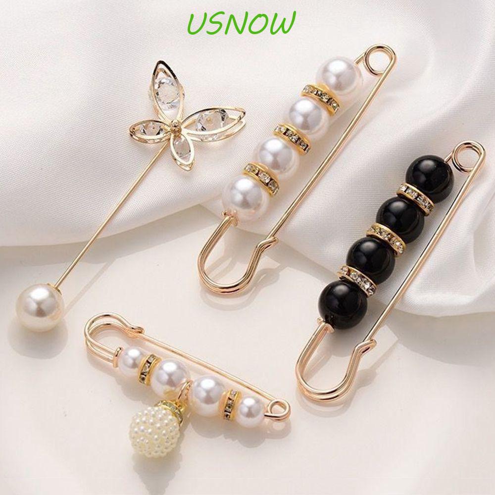 USNOW เข็มขัด PIN อุปกรณ์เสริม 2/4/6/8 ชิ้น/เซ็ตเครื่องประดับของขวัญ Pearl Shappy กระชับเอว Pin ผู้ห