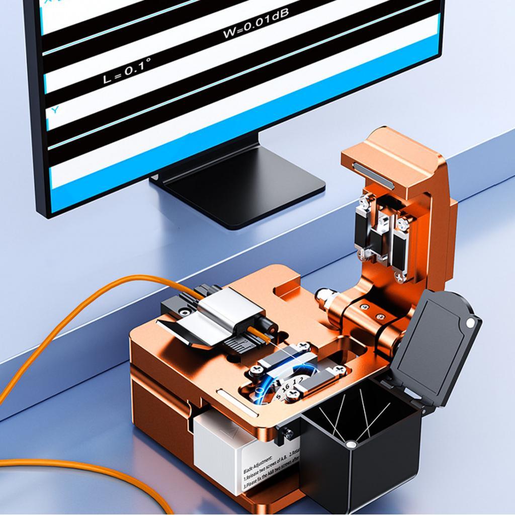 rc_dragons.th Fiber Optic Cleaver 3 Port Stripper <0.5° มุม 16 ด้านการตัด 58000 ตัดใน 1 Fixture รีเซ
