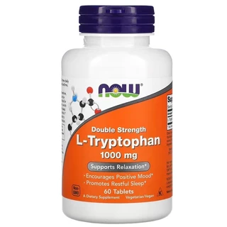 พร้อมส่ง NOW Foods L-Tryptophan 500 mg Double Strength 1,000 mg แอลทริปโตเฟน