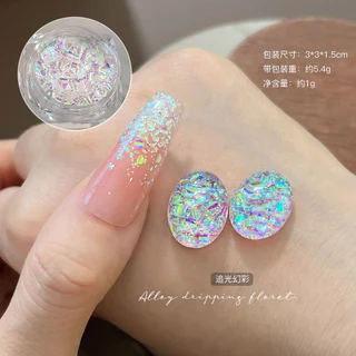 Chasing Sequins อุปกรณ์แต่งเล็บชนิดบรรจุกล่อง High Flash Magic Sequins All-Match เล็บ DIY Glitter ตกแต่งเล็บ